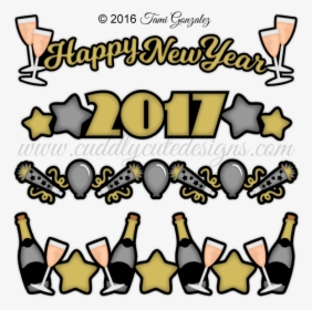 New Year 2017 Clipart Border, HD Png Download, Transparent PNG