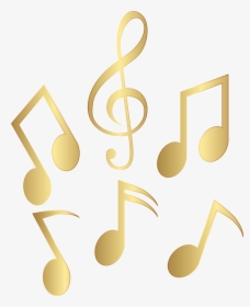 Music Notes Clipart Gold, HD Png Download, Transparent PNG