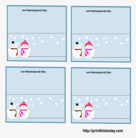 Snow Man And Woman Place Cards For Christmas, HD Png Download, Transparent PNG