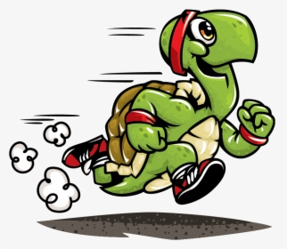 Running Turtle Cartoon, HD Png Download , Transparent Png Image - PNGitem