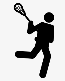 Lacrosse Silhouette Of A Person With A Racquet, HD Png Download, Transparent PNG