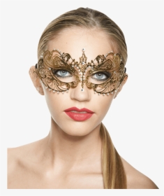 Gold Venetian Masquerade Mask, HD Png Download, Transparent PNG