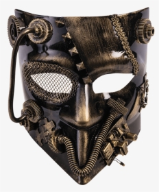 Golden Steampunk Jester Mask, HD Png Download, Transparent PNG