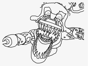 Nightmare Foxy Coloring Pages 3 By Susan, HD Png Download, Transparent PNG