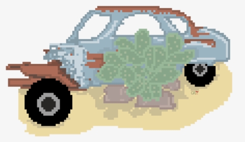 Pixel Art Of Broken Down And Rusted Old Vw Bug With, HD Png Download, Transparent PNG