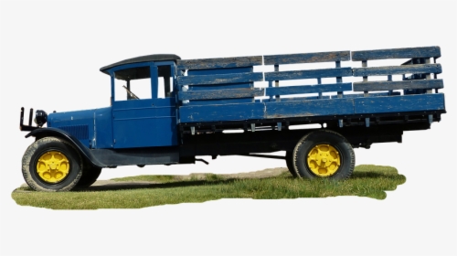 Truck, American, Former, Old, Blue, Antique, Museum, HD Png Download, Transparent PNG