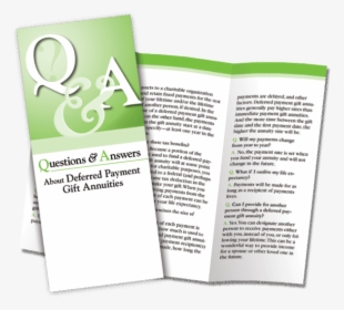 Q & A About Deferred Payment Gift Annuities, HD Png Download, Transparent PNG