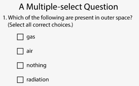 A Question With One Or More Correct Answers, HD Png Download, Transparent PNG