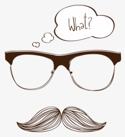 Beard Vector Moustache Drawing Glasses Png Image High, Transparent Png, Transparent PNG
