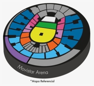 Mapa Daddy Yankee Movistar Arena, HD Png Download, Transparent PNG