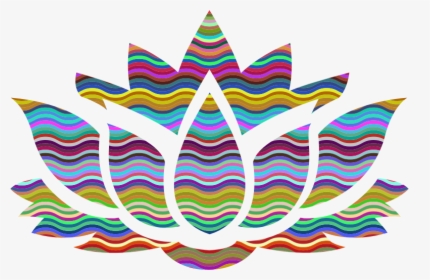 Prismatic Waves Lotus Flower Silhouette, HD Png Download, Transparent PNG