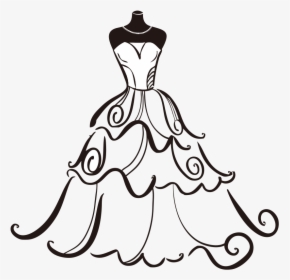 Wedding Dress Clipart Png, Transparent Png, Transparent PNG