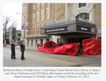 Wmond Va Unveiling Theater Marquee Altria, HD Png Download, Transparent PNG