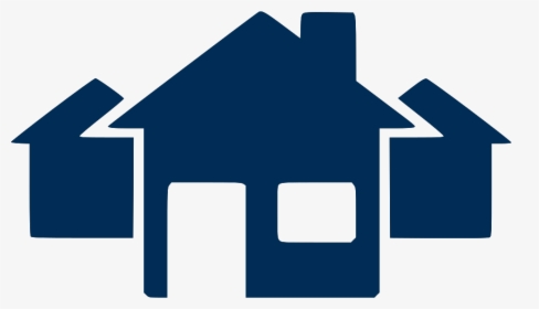 Icon Of Three Houses In Blue, HD Png Download, Transparent PNG