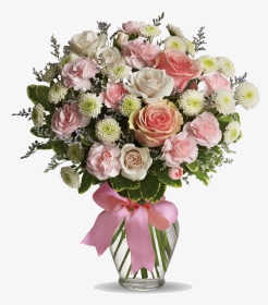 A Mix Of Pink And White Flowers Including Roses, Miniature, HD Png Download, Transparent PNG