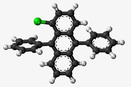 1 Chloro 9,10 Diphenylanthracene Molecule Ball, HD Png Download, Transparent PNG