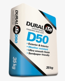 Duralite D50 Cement Based Finishing Skim Coat, 35kg, HD Png Download, Transparent PNG