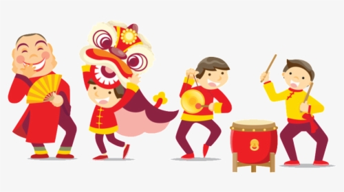 Chinese Style New Year Lion Dance Png, Transparent Png, Transparent PNG