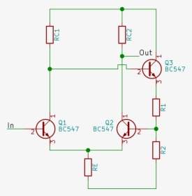 Transistors Schmitt Trigger Circuit, HD Png Download, Transparent PNG