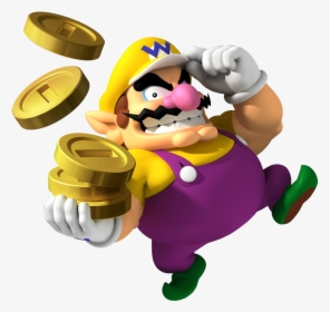 Wario With Coins, HD Png Download, Transparent PNG