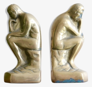 The Thinker By Rodin Brass Bookends 60 Years, HD Png Download, Transparent PNG