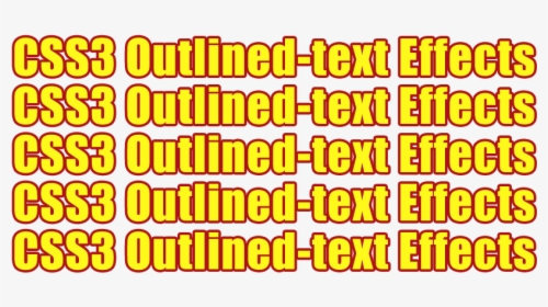 Css Outlined Text Effects, HD Png Download, Transparent PNG