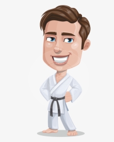 Taekwondo Man Cartoon Vector Character Aka Greg The, HD Png Download, Transparent PNG