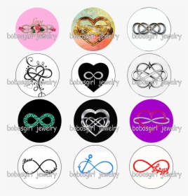 Jpg Free Stock Infinity Love Best Friends Glass Button, HD Png Download, Transparent PNG