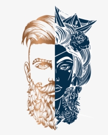 Male & Female Face, HD Png Download, Transparent PNG