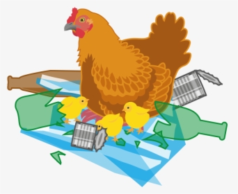 Hen With Chicks Sitting On Rubbish Clipart , Png Download, Transparent Png, Transparent PNG