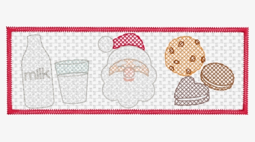 Faux Smock Santa Milk And Cookies Quick Stitch Embroidery, HD Png Download, Transparent PNG