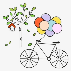 Clip Art Bike Balloons, HD Png Download, Transparent PNG
