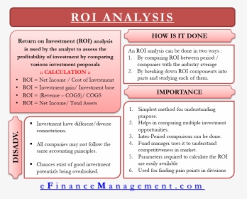 Return On Investment Analysis, HD Png Download, Transparent PNG