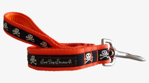Black On Orange Skulls Ribbon Dog Lead, HD Png Download, Transparent PNG