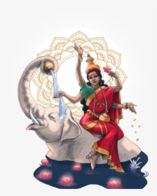 #goddess #lakshmi #freetoedit #scwaterlilies #waterlilies, HD Png Download, Transparent PNG