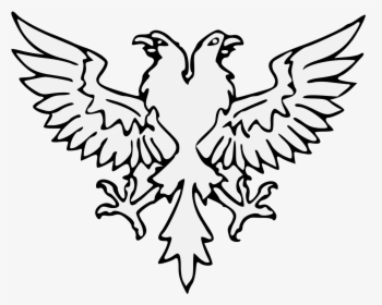 Eagle Traceable Heraldic Art Png Rising Eagle Svg Clipart, Transparent Png, Transparent PNG