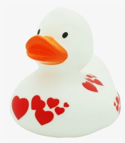 White Duck With Red Hearts *new- Design By Lilalu, HD Png Download, Transparent PNG