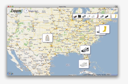 Zappos Maps Mash Up Watching People Buy Shoes , Png, Transparent Png, Transparent PNG