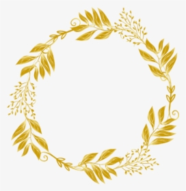 #golden #gold #wreath #floral #flowers #flower #designs, HD Png Download, Transparent PNG