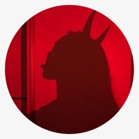 Devil Devilish Devilgirl Red Aesthetic Horns Shadow, HD Png Download, Transparent PNG