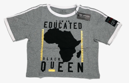 Educated Black Queen® Crop Grey Jersey Shirt Hgc Apparel, HD Png Download, Transparent PNG