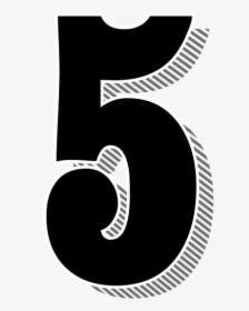 Numbers, 5, Five, Drop Shadow, Typography, Typographic, HD Png Download, Transparent PNG