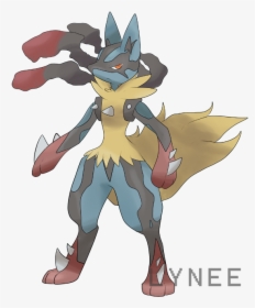 Mega Lucario Megalution Artwork By Lyneee, HD Png Download, Transparent PNG