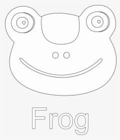 Frog Face Black And White Line Art Image, HD Png Download, Transparent PNG