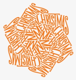 Orange Merry Christmas English, HD Png Download, Transparent PNG