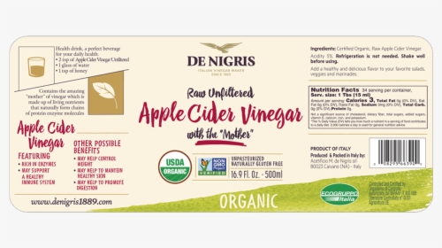 Organic Apple Cider Vinegar, HD Png Download, Transparent PNG