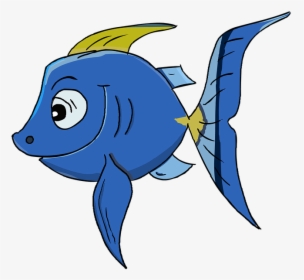 Peces, Peces Loro, Dibujos Animados, Azul, Buena, HD Png Download, Transparent PNG