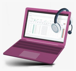 Pink Laptop Icon With Headphones Icon, HD Png Download, Transparent PNG