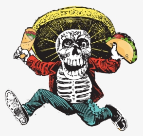 Skeleton Holding Taco, HD Png Download, Transparent PNG