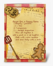 Recipe For A Happy Home Greeting Card, HD Png Download, Transparent PNG